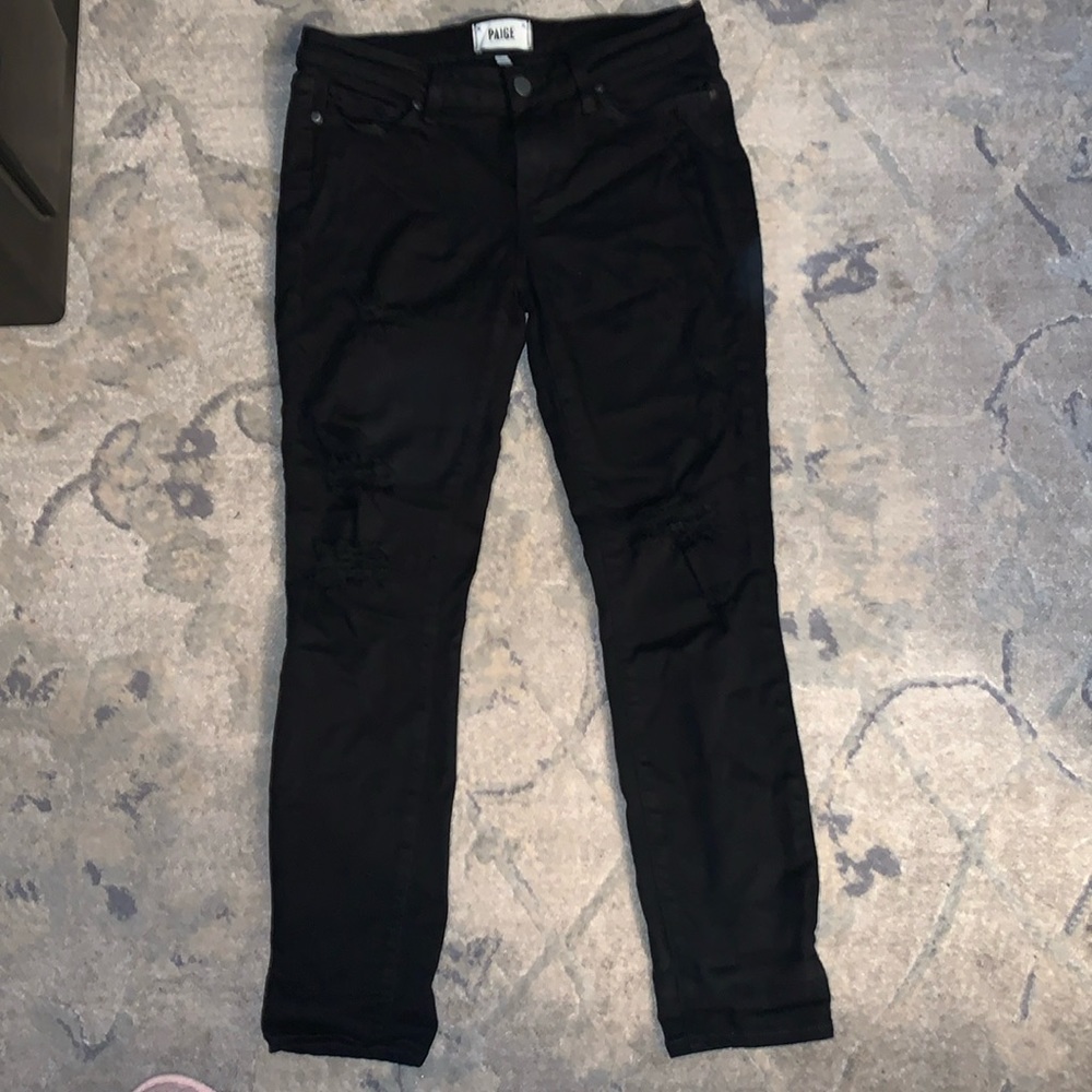 Paige black verdugo crop jeggings size 28